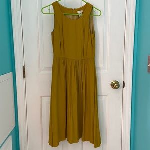 Silk J. Crew chartreuse dress